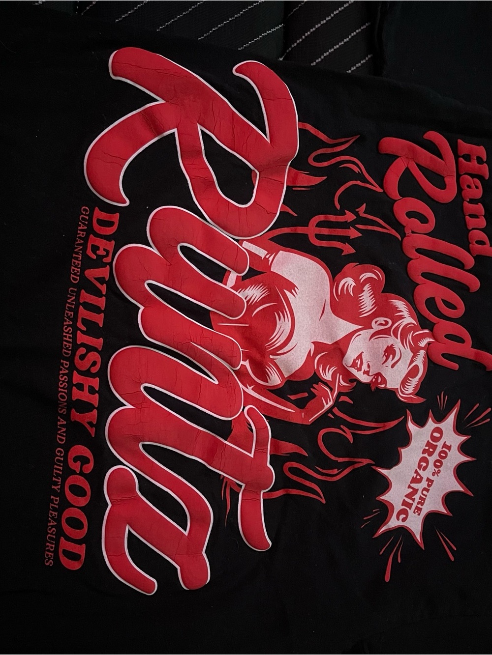Graphic Tee - Black with Red Print
